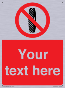 Custom Do Not Change Grinding Wheel Sign